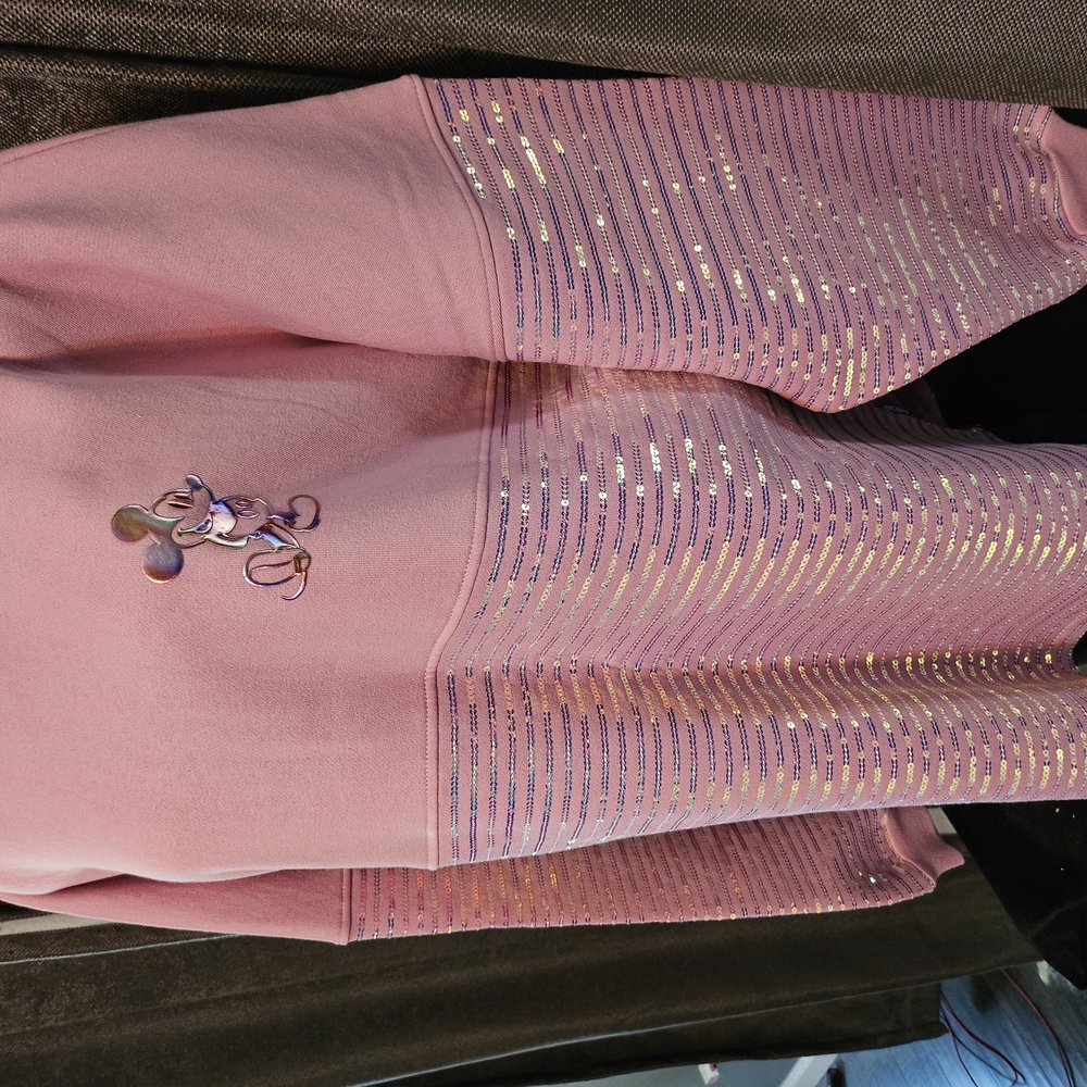 Disney Pink Crew Neck Sweater with Mickey Mouse